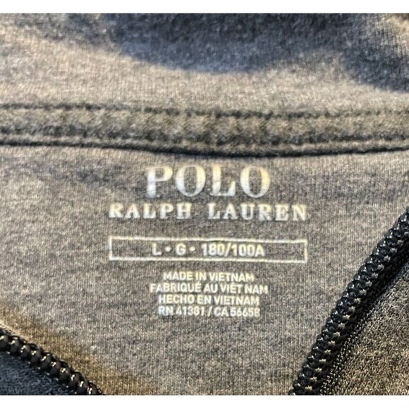 Polo Ralph Lauren Mens Large Set Of 2‎ Tan Grey Rib Sweatshirt 1/4 Zip Preppy - Picture 9 of 14